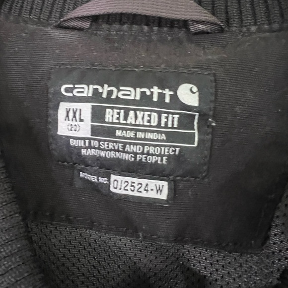 Carhartt Black Bomber Varsity Work Jacket - Picture 4 of 6
